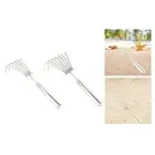 Hand Rake Handheld Small Leaf Rake Weeding Cultivator for Lawn Yard Backyard