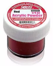 1/4 Ounce Red - Acrylic Powder by Sassi for Beautiful Nails !!!!