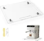 BEZONO Appliance Sliders for Kitchen appliances Sliding Tray for Coffee Maker, Espresso Machines, Mixers Sturdy Kitchen Aid Sliders for Mixer - Duty Equipment with Rubber Wheels - 13" x 14" (Clear)