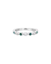 14K Diamond .11 ct. & .24 ct. Alexandrite Ring