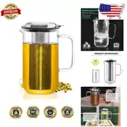 Versatile 51oz Teapot with Stainless Steel Infuser - Hot & Cold Tea Brewing