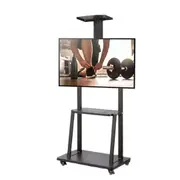 TV Bracket Floor Stand LED LCD Screen Monitor Mount Shelf Mobile Trolley