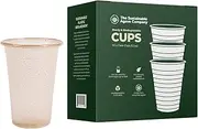 Sustainable Agave Co - Sweet Agave Fiber Cups - 12 Ounce - 50 Count - Biodegradable, Plant-Based, Made With Upcycled Materials - Clear