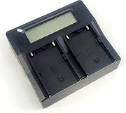 Dual LCD Camera Battery Quick Charger for NP-FM50, FM70, FM90, FM30, FM500H, FM51, FM55H, FM71, FM91, F550, F570, F730, F730H, F750, F770, F930, F950, F950/B, F960, F970, V607u, V617U,VBD1,VBD2