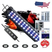 Extendable LED Aquarium Light with Timer for 30-36 Inch Tanks, Night & Day Modes