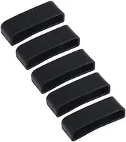 [TenCloud] intended for Garmin vivoactive HR Smartwatch and intended for Fitbit Surge Superwatch Band Accessories Silicone Band Holders Keepers Fastener Rings Loops(Black-5 Packs)