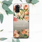 Custom Name Aesthetic Flowers Case For Samsung Note 20 S20 S21 S22 S23 S24 FE