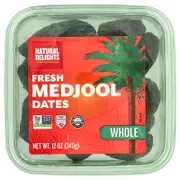 Natural Delights, Fresh Medjool Dates, Whole, 12 oz (340 g)