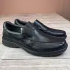 Clarks Mens Gessler Step Black Leather Casual Loafer Shoes 13M