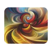 Mouse Pad (Rectangle) Soothing Colors in Black Red and Yellow Design 4, Gift