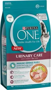 PURINA ONE Adult Urinary Tract Health Chicken Dry Cat Food Bag 1.4Kg Free ShipAU