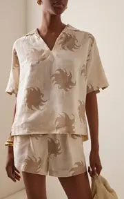 [Oas] Exclusive Hazel Ember Jaffa Linen Shirt