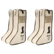 2pcs Boots Storage Bag, Dust Proof Shoe Bags Tall Boots Protector Bag, Beige