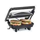 Panini Press Sandwich Maker & Electric Indoor Grill with Locking Lid, Opens 180