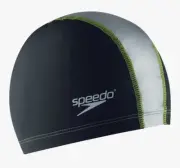 SpeedoStretch Fit Swim Cap black/ green / silver S/M NRFP