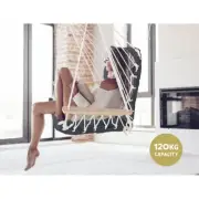 Hammock Chair Hanging with Armrest Camping Hammocks Grey Gardeon