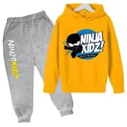 Ninja kidz hoodie Ninja Boy long sleeve top and sports ankle sweatpants suit