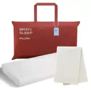 BRAIN SLEEP Pillow (9 gradations) LOW Pillow Cover x 2 Active Air White JP