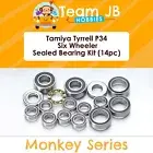 Tamiya Tyrrell P34 Six Wheeler - #49154 - #47486 - 14 Pcs Sealed Bearings Kit