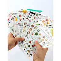 在飛比找ETMall東森購物網優惠-韓國可愛透明防水PVC手帳貼紙卡通裝飾小圖案diy手賬水杯貼