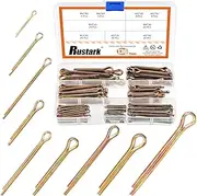Rustark 136Pcs 9 Sizes M2 M3 M4 M5 M6 Colored Zinc Plated Cotter Pin Assortment Kit R Clips Carbon Steel Split Pin Fastener Clips Retaining Hitch Pins for Lock System Car Mechanics Repair