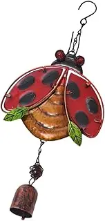 KONTONTY Exquisite Ladybug Shape Iron Wind Chime Soothing Melodic Sound Wall Decor