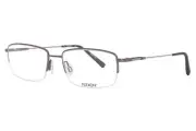 Flexon H6000 033 Eyeglasses Men's Gunmetal Semi Rim Optical Frame 55mm