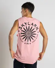 [Skylark] Skylark Men's Blossom Muscle Tank Top in Pink Acid Size Small S Pink Acid