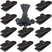 Tarp Clips Lock Grip, 20 Pack Tarp Clamps Heavy Duty, Shark Tent Fasteners Clips