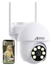 ANRAN Home Security Outdoor Camera 5MP 360° PTZ Auto-Tracking, Two-Way Audio...