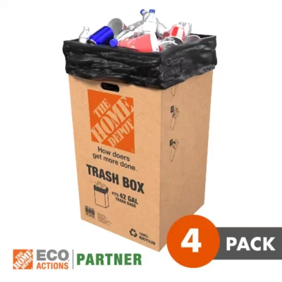 NEW 42 Gal. Disposable Trash Can 4-PACK Jobsites Home Events Outdoor Projects