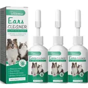 Pet Ear Drops Cat Dog Ear Cleaner Mites Removal Earwax Clean Infection Control Deodorizing Relieve Itching Dog Ear Wash Solution New 3pcs