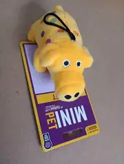 Multipet Plush Globlet Pig Fuzzy 4" XS Yellow color MiniPet TINY Dog Toy