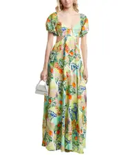 STAUD Coliseum Linen Maxi Dress