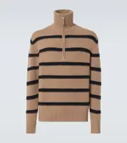 [Allude] Allude Wool and cashmere half-zip sweater AU 96 brown