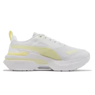 【PUMA】休閒鞋 Kosmo Rider Tech Wns 女鞋 白 黃 厚底 增高(38987803)