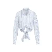 [Dries Van Noten] Dries Van Noten-Light Blue Cotton Calbero Shirt-Donna 34 FR
