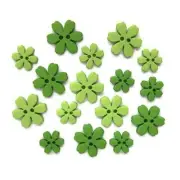 Buttons Galore Craft & Sewing Buttons - Flower Power - 48 Buttons - Bells of Ire