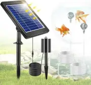 Solar Pond Aerator，4W Aquarium Air Pump Oxygenator，3 Modes Battery Powered Solar