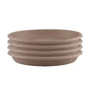 4x Artevasi Round Plastic Indoor/Outdoor Garden Saucer For Pot 35x4.7cm Taupe
