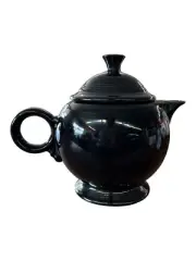Fiesta - Black Retired Teapot Ceramic Home Decor Homer Laughlin TeaSet Drinkware