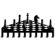 Chess Metal Key Holder Chess Decorative 10 Hooks Black Key Rack Organizer Wal...