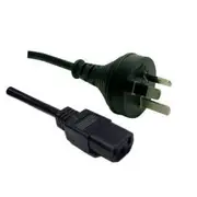 Dynamix C-POWERC4 10A 3 Pin Plug to IEC C13 Power Cord - 4m - Black SAA Approved [C-POWERC4]