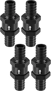 X AUTOHAUX Fuel Check Valve One Way/Inner Non Return One Way Check Valve for Car Fuel Petrol Gasoline Diesel/Durable 0.55" 14mm OD / 4 Pcs Black