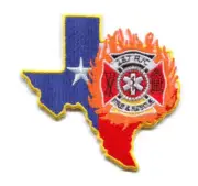 287 R/C Fire and Rescue Department Patch Texas TX State Shape