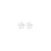 Silver Flower Studs