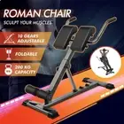 BLACK LORD Weight Bench Roman Chair Back Hyperextension AB Workout Fitness AU