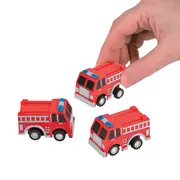 Mini Pull Back Fire Trucks (Pack of 6)