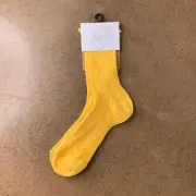 Urban Outfitters Women's One Size Yellow Willow Pointelle Knit Crew Socks NWT