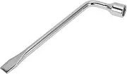 X AUTOHAUX 1 Pcs Universal Socket Wrench 310x90mm Spanner Socket Remover Hexagon Silver Tone Carbon Steel 22mm for Car Motorcycle Dirtbike l Shaped Wrench Sleeve